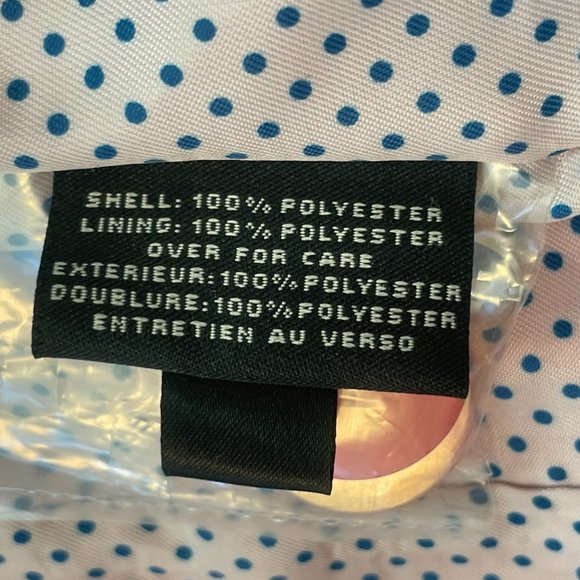 COLE Haan pink double breasted raincoat/trench coat with ties on sleeves, size M - Picture 11 of 15